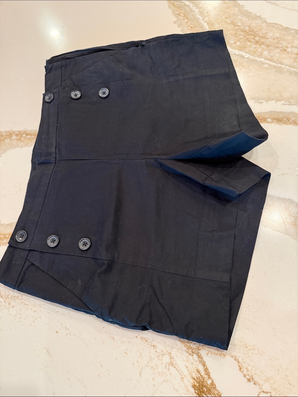 Banana Republic Black Button-Detail Shorts